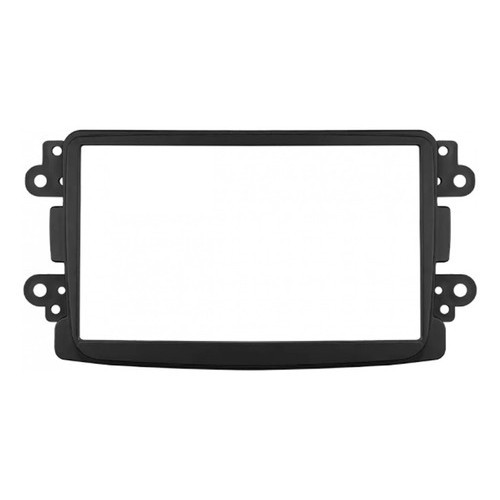 MOLDURA PARA CENTRAL MULTIMIDIA MP5 7 POL 2 DIN DUSTER KWID OROCH LOGAN SANDERO 2011 A 2020 em Oferta na Shopee