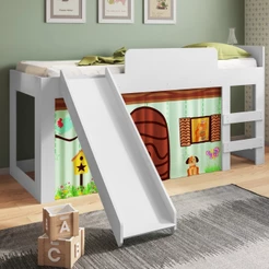 Cama Infantil com Escorregador Cm090 Branco - Art In Móveis