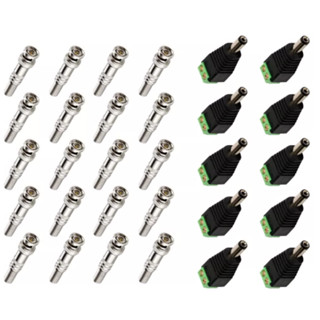 Kit 10 Conector P4 Mach + 20 Bnc Mola Cftv Cameras Segurança em Oferta na Shopee