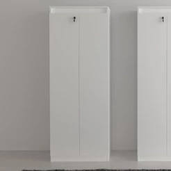 Armário para Escritório Alto 2 Portas com Chave Me4151 Nogal - Tecno Mobili