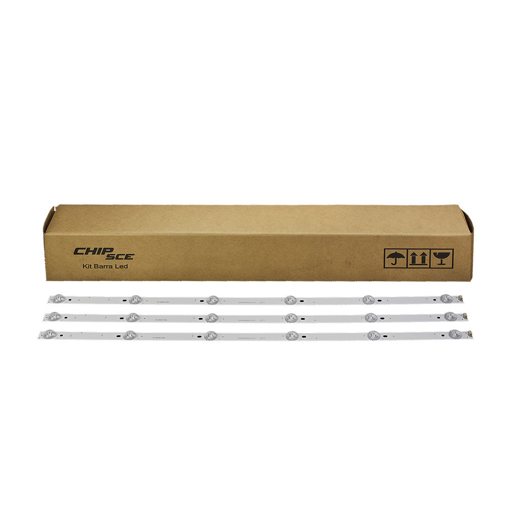 Barramento LED Compatível TV Philco PH32F33dg / DL3261(A) - Versão c/ 3 Barras e LED'S de 6 Volts