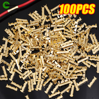 Terminal De Conexão Rápida Plug-In Crimp-50/100Pcs Conector De Fio Em Forma De U-0,3-1,5mm2 Conectores De Insertos Frios-Bumbum Fascia De Dentes Pequenos Ouro em Oferta na Shopee