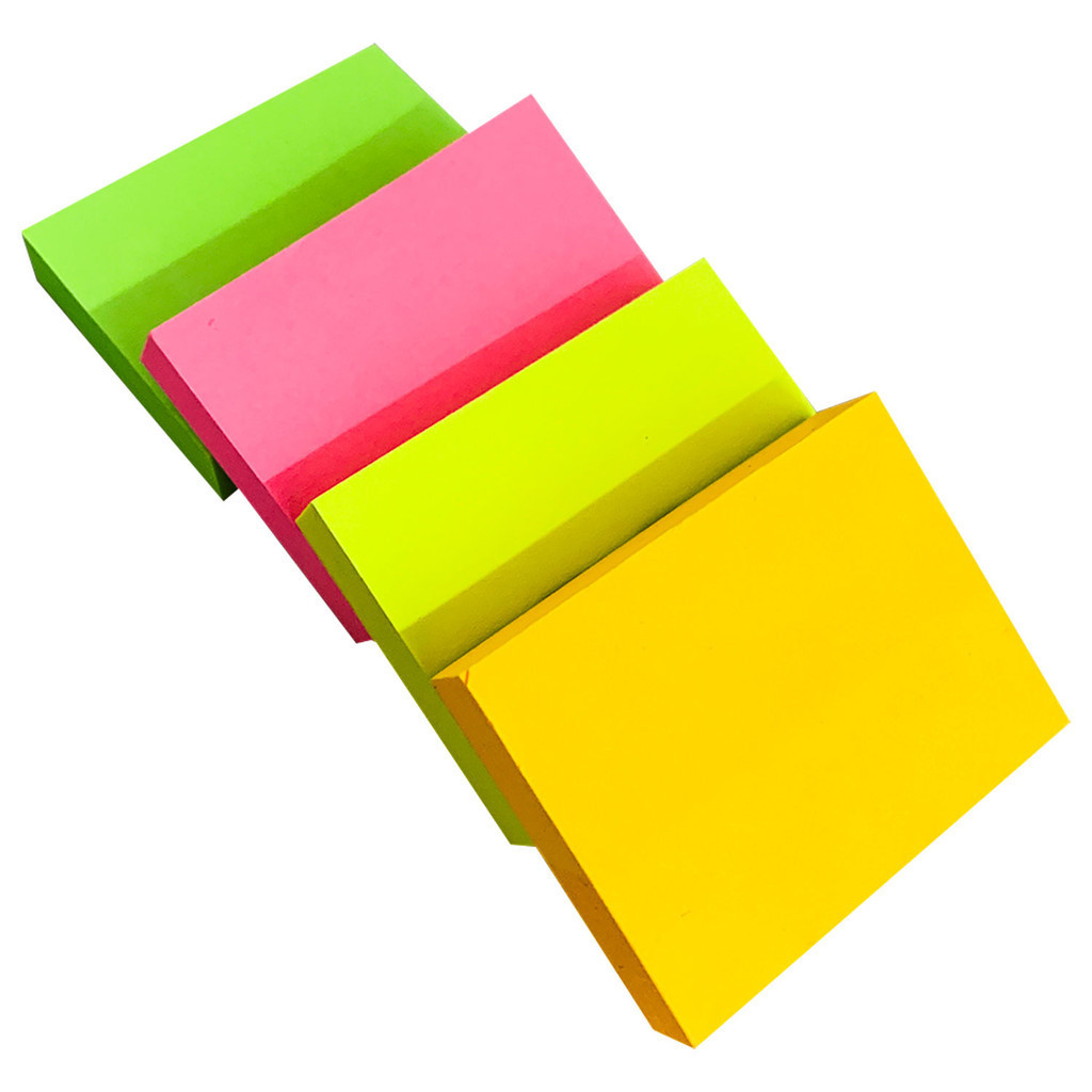 Bloco De Notas Adesivo Post It 38x50mm C/ 100 Folhas 4 Cores em Oferta na Shopee