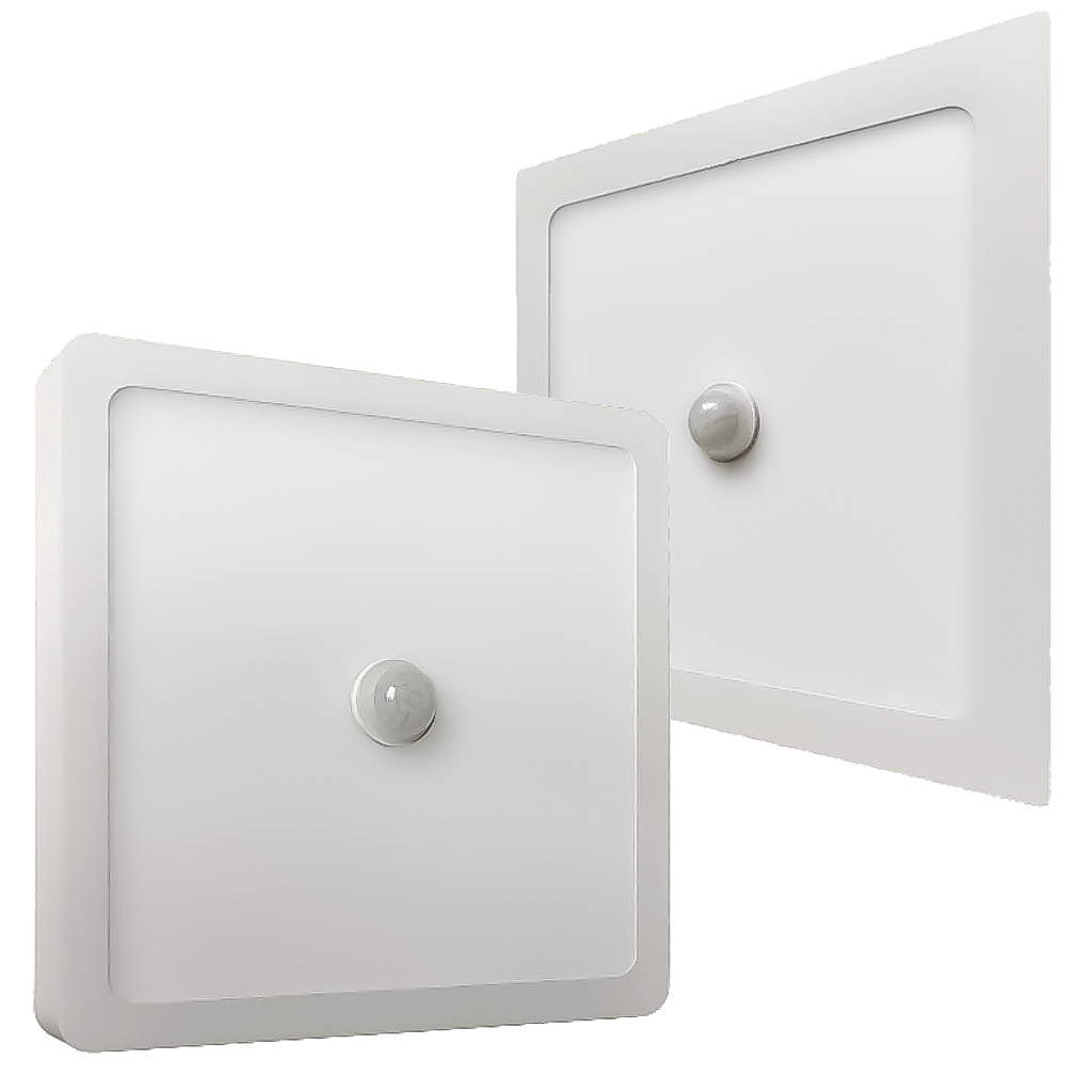 Luminária Painel Led Embutir - Sobrepor Original Blumenau 18W Luz Branco 6500K C/ Sensor De Presença