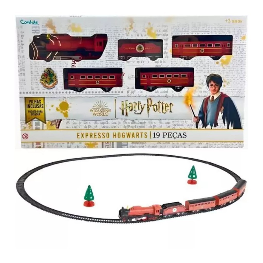 Brinquedo Ferrovia Mágica do Harry Potter - Expresso de Hogwarts - 19 Peças - Candide 37001 em Oferta na Shopee