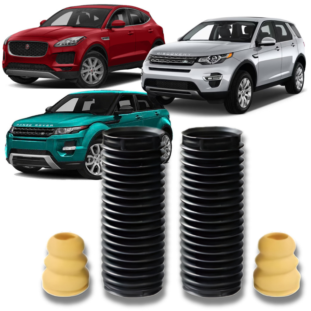 KIT BATENTE E COIFA AMORTECEDOR DIANTEIRO RANGE ROVER EVOQUE 2011 A 2018 JAGUAR E-PACE 2017 A 2022 DISCOVERY SPORT 2014 A 2020