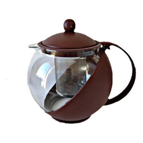 Bule Chaleira  Chá Com Infusor Inox Chá Vidro 1250 Ml