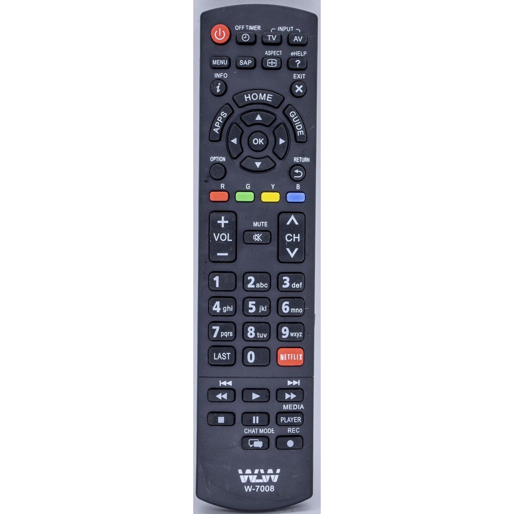 Controle Remoto Compatível com TV Panasonic LED – Modelo 8093 com Botão Netflix