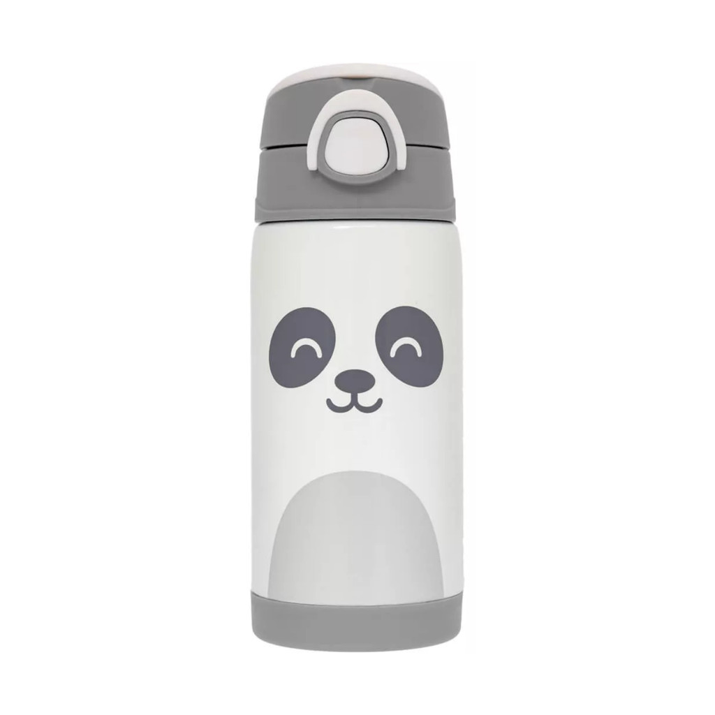 Garrafinha Térmica Panda Com Canudo Retratil Garrafinha