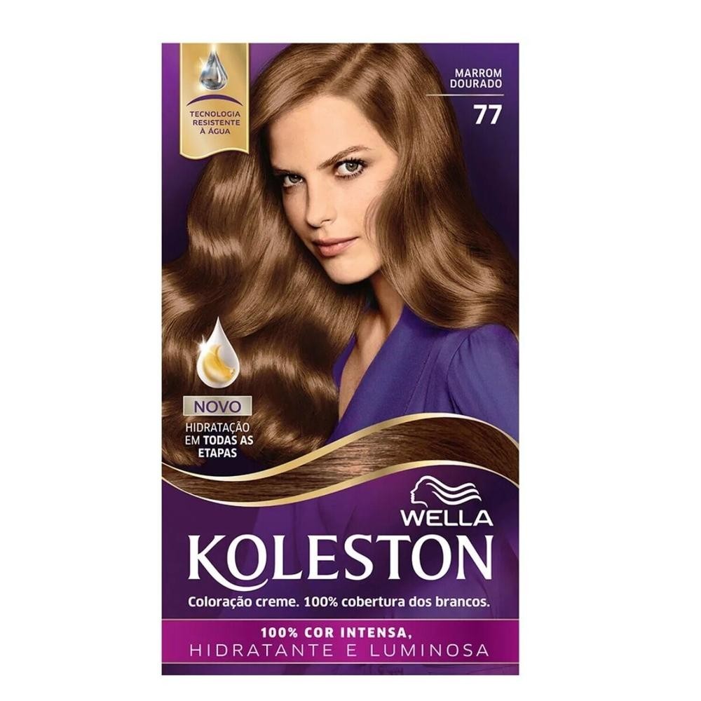 Tintura Creme Koleston 77 Marrom Dourado - Beauty