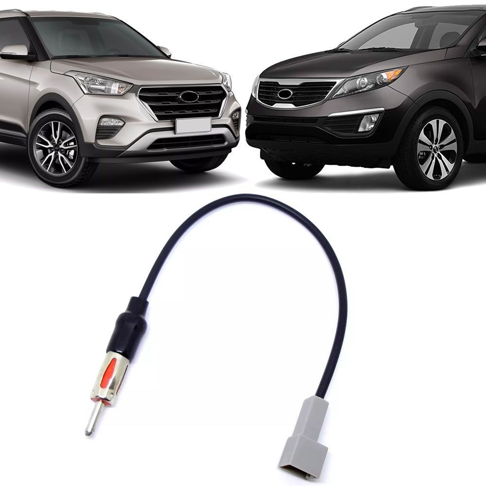 Chicote Plug Adaptador de Antena Hyundai HB20 Creta IX35 Elantra Veloster Vera Cruz Kia Soul Cerato Sportage