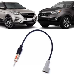 Chicote Plug Adaptador de Antena Hyundai HB20 Creta IX35 Elantra Veloster Vera Cruz Kia Soul Cerato Sportage