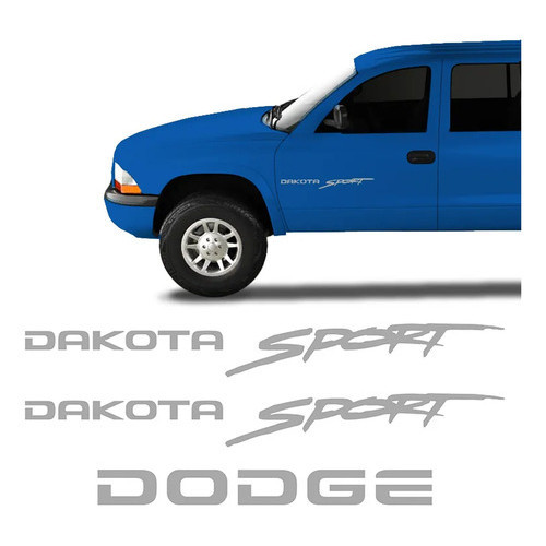 Kit Adesivo Resinado Emblema Lateral +traseiro Dodge Dakota