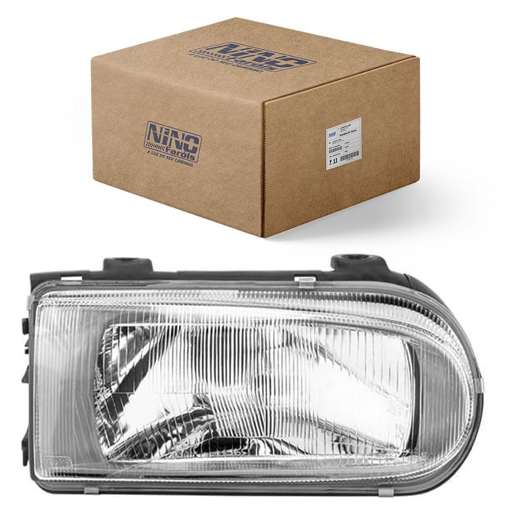 Farol Motorista Gol G2 95 a 99 Máscara Cinza Encaixe Cibie