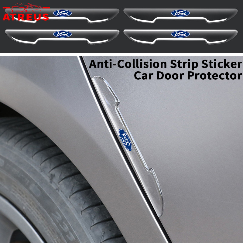 4 Peças Ford Porta De Carro Transparente Adesivos Anti-colisão Borda De Porta Anti-riscos Protetor Para Ford Ranger Ka Focus mk2 new Fiesta Fusion Ecosport Edge Territory