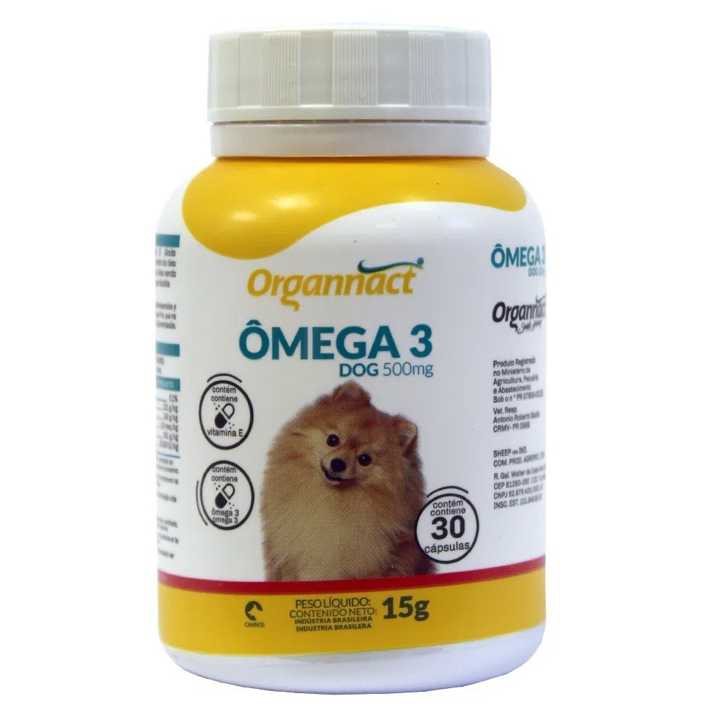 Ômega 3 Dog Organnact 30 Cápsulas 500 mg