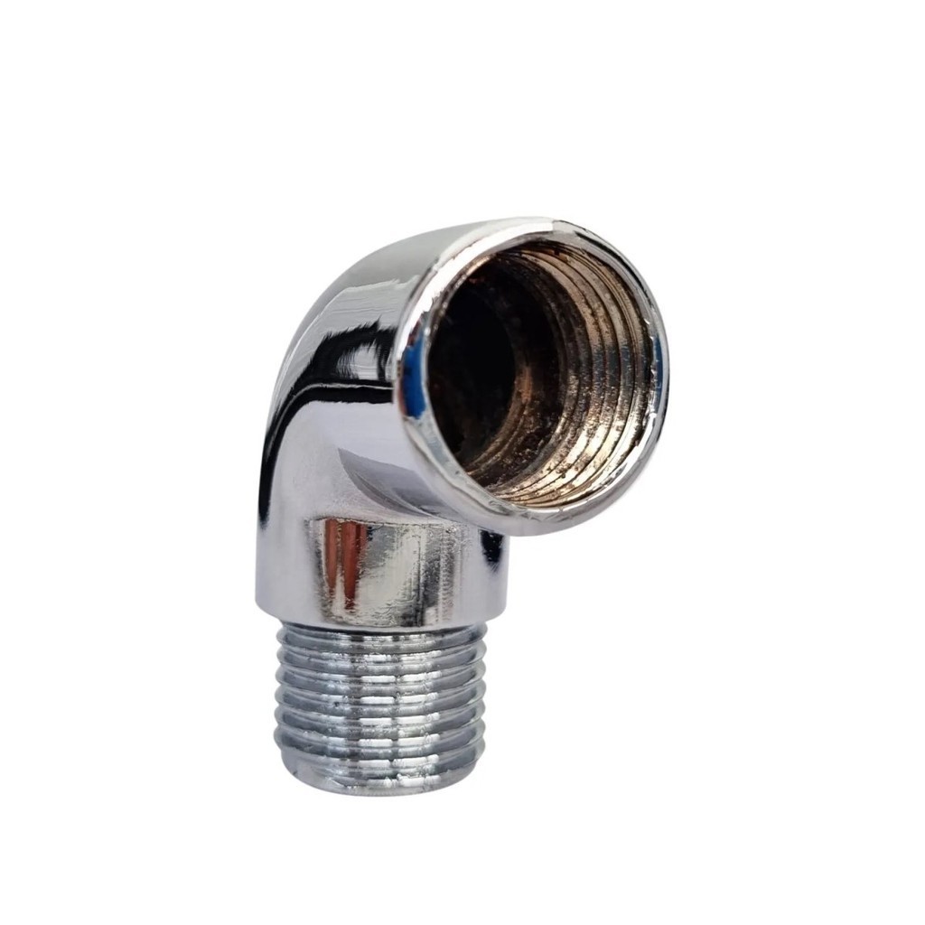 Joelho Cotovelo Curva Metal Crômado Macho X Fêmea 1/2 X 90° em Oferta na Shopee