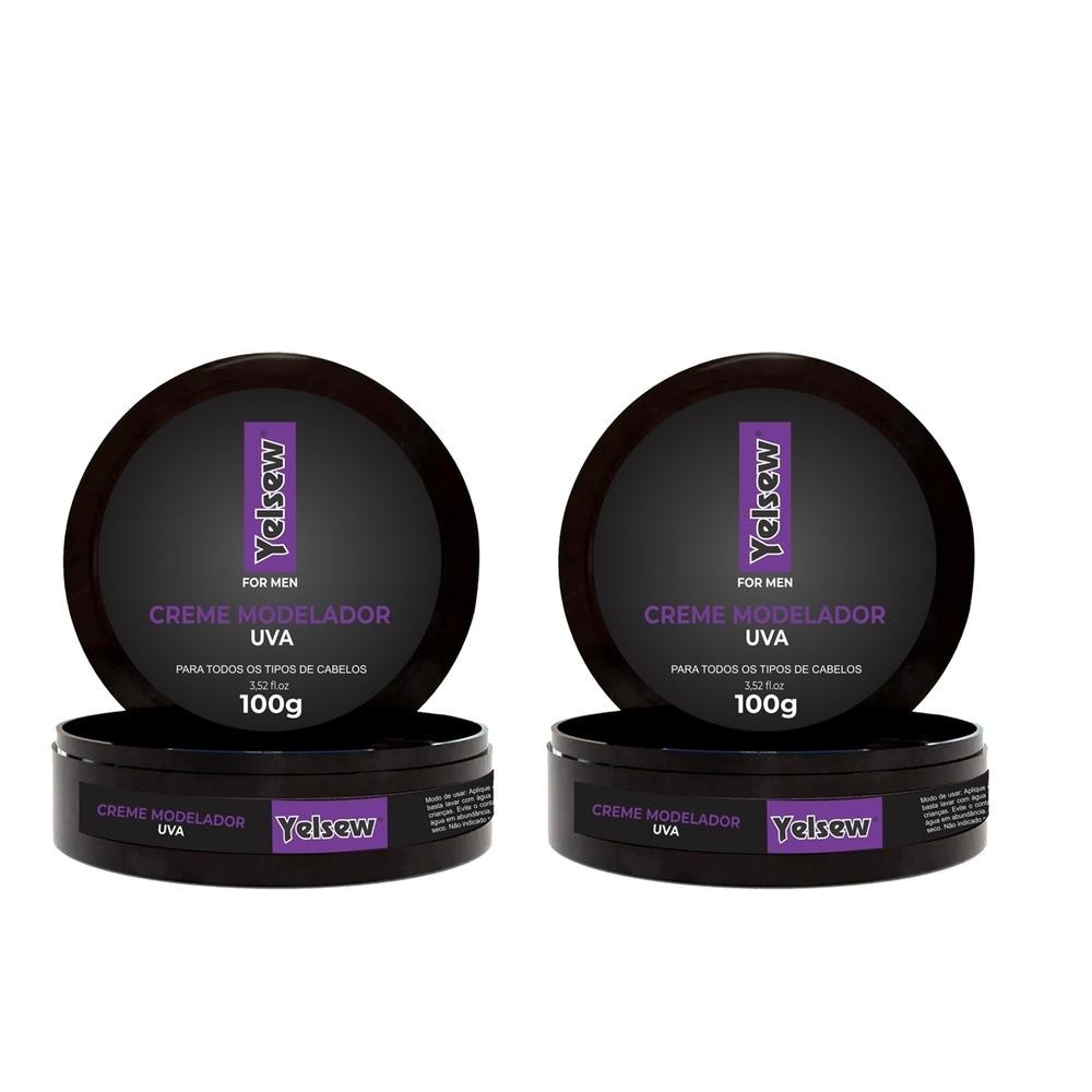 Kit 2 und Pomada Creme Modelador Uva Yelsew 100G