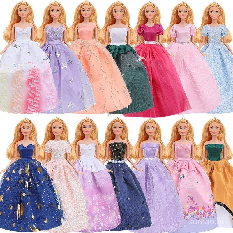 Vestido de Boneca de 30cm, Vestido de Noiva com tudo incluído, Brinquedos de Casa para Meninas,Menina presente