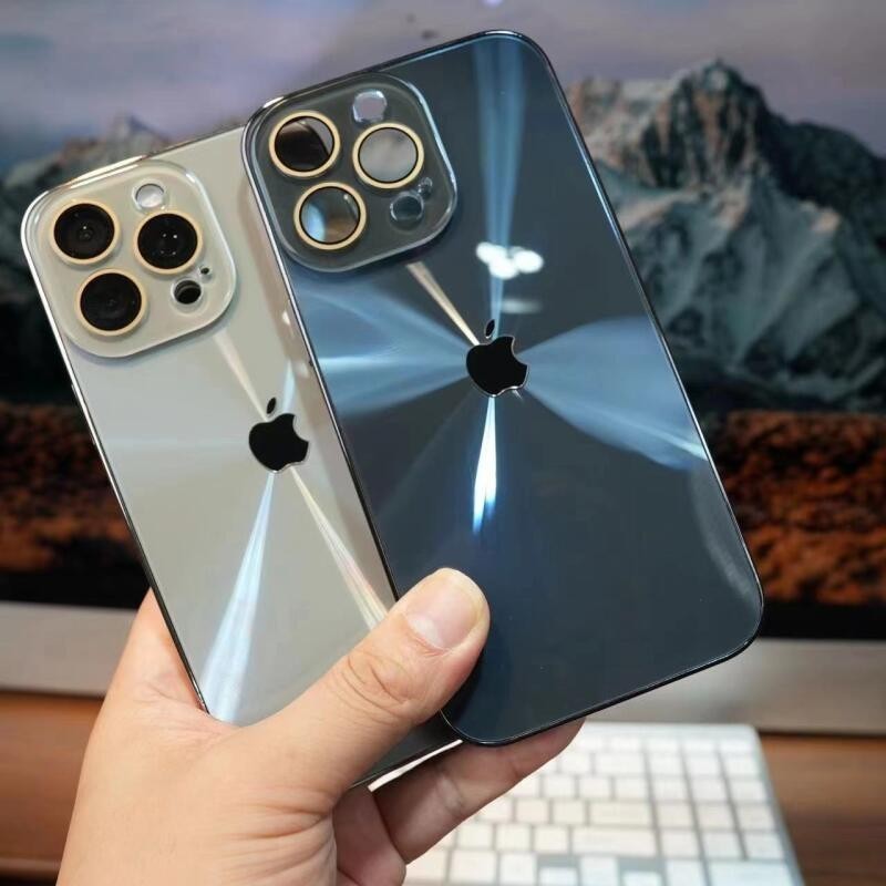 Capa Luxuosa Para iPhone 11 12 13 14 15 16 Pro Max Com Filme De Vidro Câmera Traseira À Prova De Choque