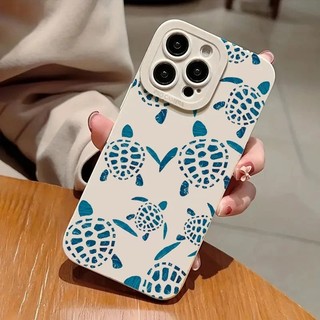 Capa De Silicone Líquido Padrão Tartaruga Azul Para Telefone Samsung A55 A15 A35 A54 A14 A24 A25 A05 A05S A75 A13 A23 A33 A53 A73 A32 A52 A52S A72 Fosca À Prova De Choque em Oferta na Shopee