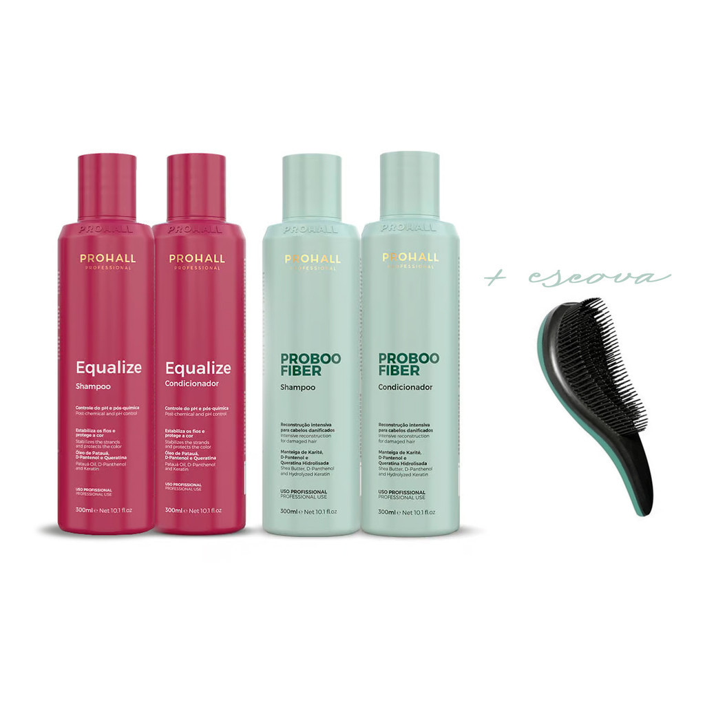 Kit Shp/Cond Proboo Fiber + Shp/Cond Equalize Prohall 300ml