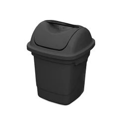 Lixeira Basculante Plasvale 10 Litros, em Polipropileno, com Tampa, Preta - 1241/89900