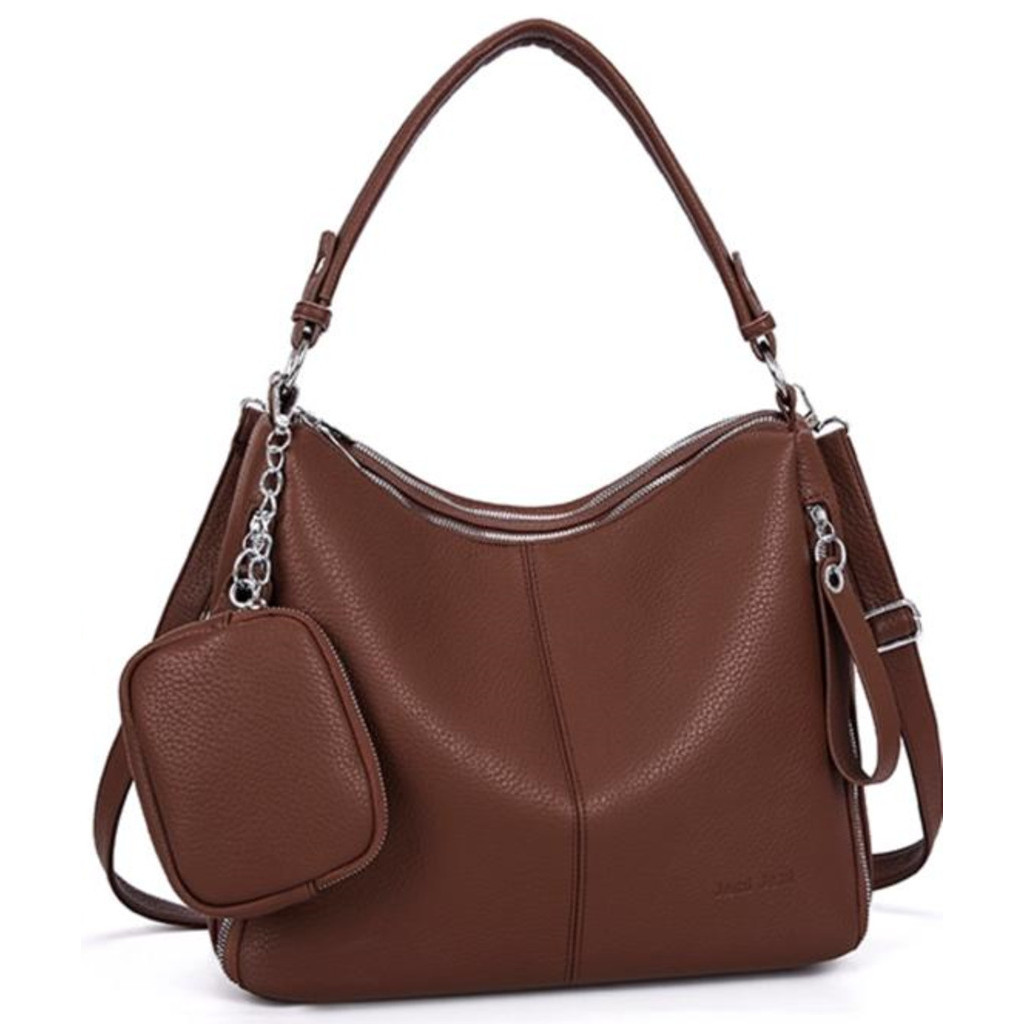 Bolsa Mochila Grande De Ombro e Transversal Feminina De Couro PU B303 TM9035