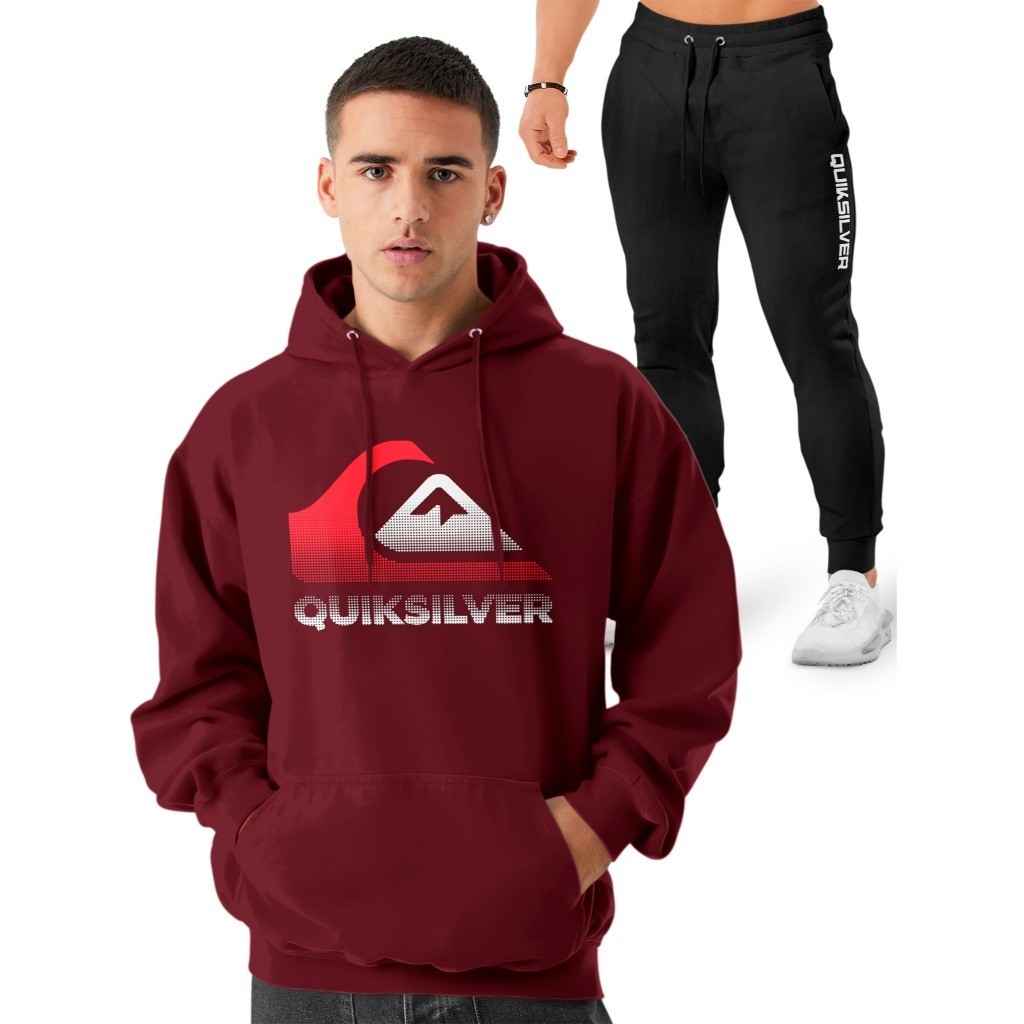 Kit Blusa + Calça QuikSilver Pontilhado e QuikSilver 100% Algodao JJ1