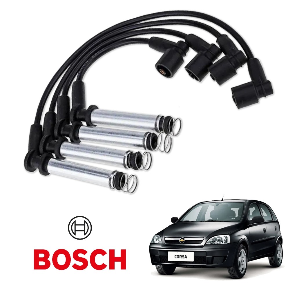 Cabo de Ignição Silicone Original Bosch Chevrolet Corsa 1.0 VHC VHCE 8V Flexpower 09/2005 a 12/2009