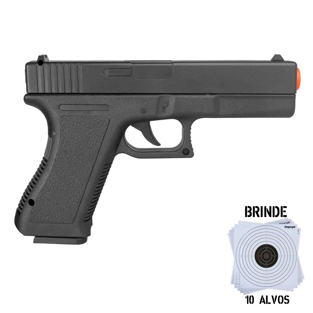 Pistola Airsoft Spring Glock GK-V307 – Vigor + Alvos Brinde em Oferta na Shopee