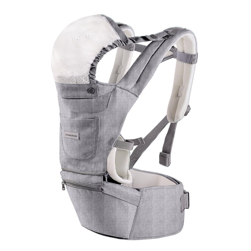 Canguru 3 em 1 Chloe Mesh Grey 2024 KikkaBoo