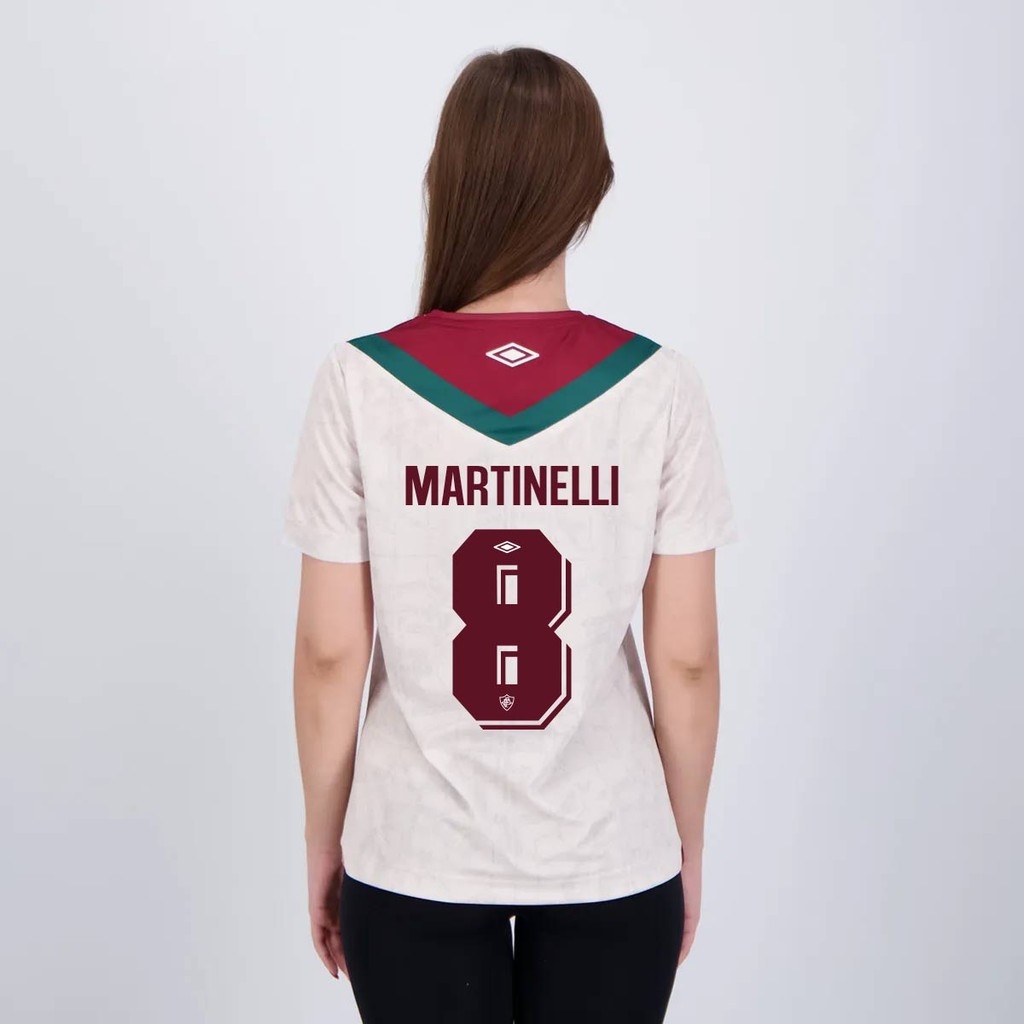 Camisa Umbro Fluminense III 2024 Feminina 8 Martinelli em Oferta na Shopee