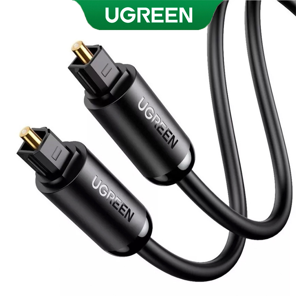 UGREEN  Cabo Óptico Áudio Toslink 3Metros Preto