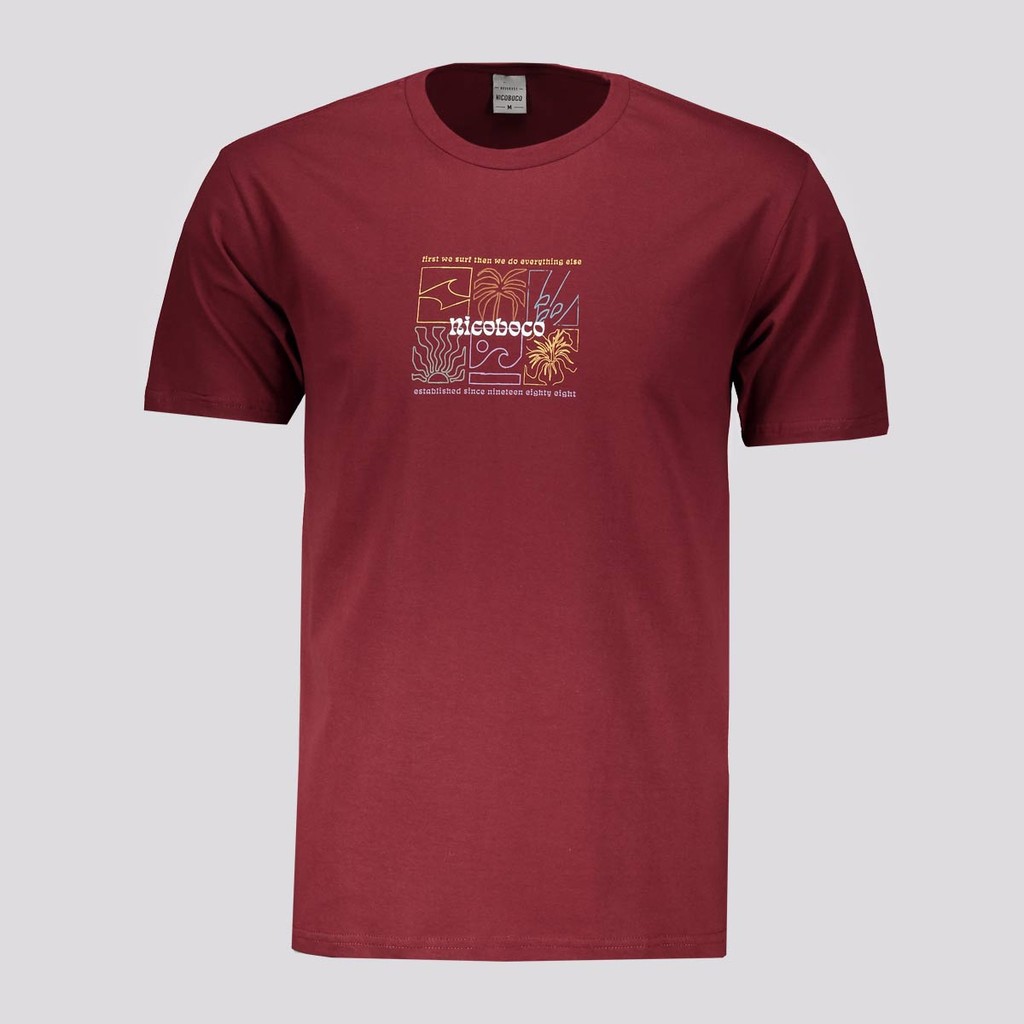 Camiseta Nicoboco Nate Bordô - Men Clothes