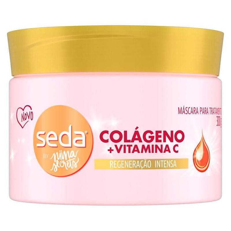Máscara de Tratamento Seda Nina Secrets Colágeno + Vitamina C 300g em Oferta na Shopee