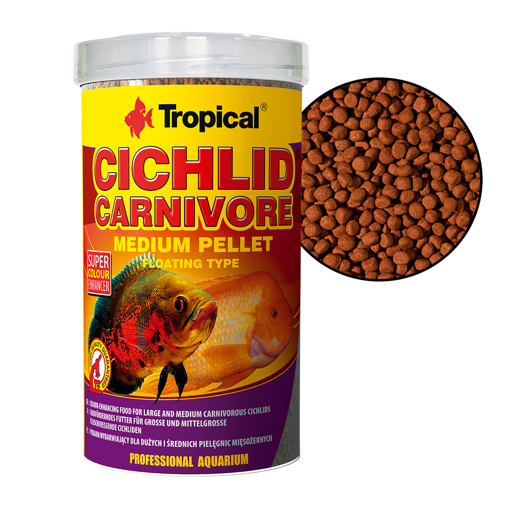 Ração Tropical Cichlid Carnivore 180g Medium Pellet Oscar