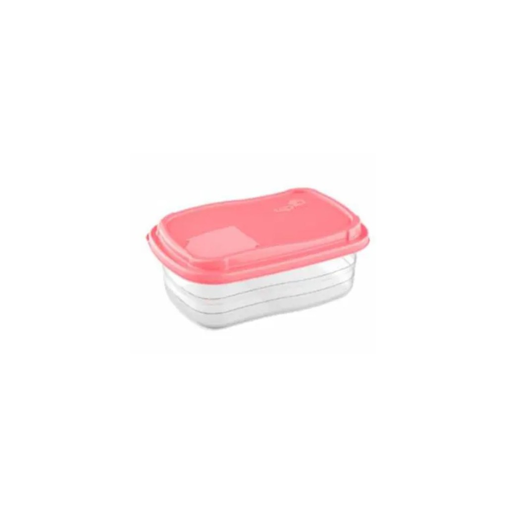 Pote Container 330ml Freezer Tampa Plástico Retangular Versátil Prático Microondas