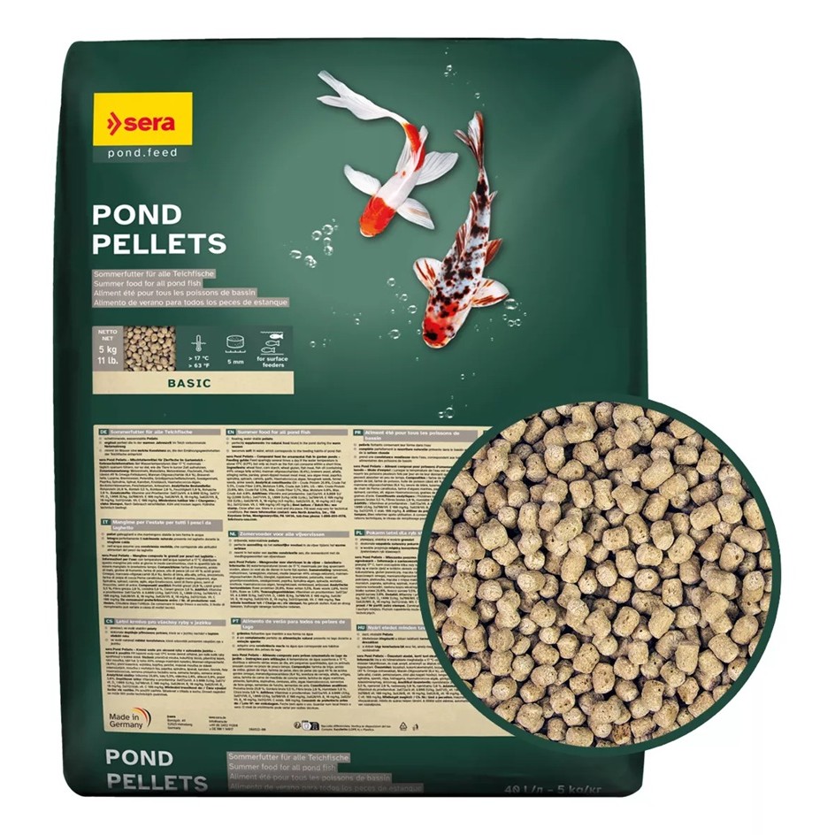 Ração P/ Carpas Sera Pond Pellets 5 Kg Lago Tanque Verão