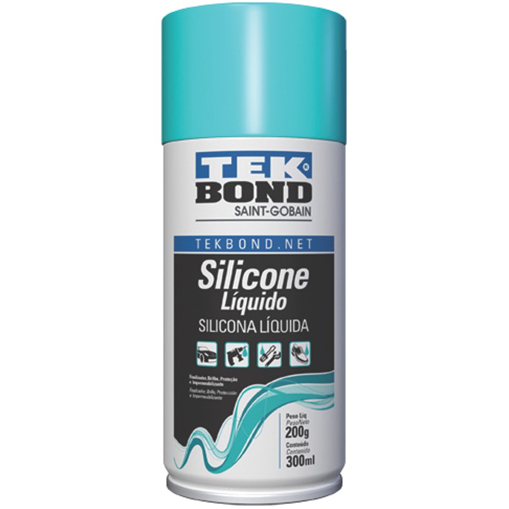 Silicone Liquido Spray Brilho Proteção Tek Bond 300ml 200g