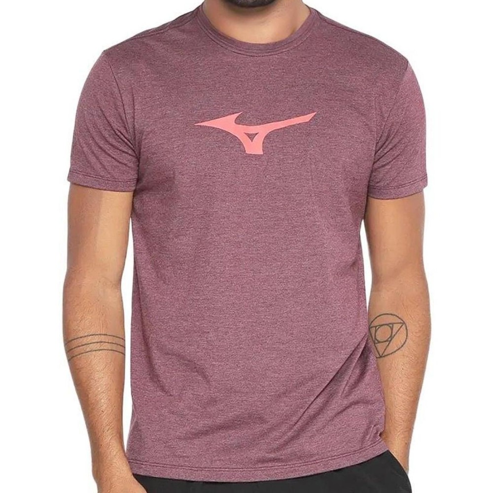 Camiseta Mizuno Run Spark Masculina - Bordô em Oferta na Shopee
