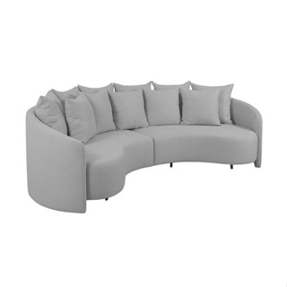 Sofá 4 Lugares Amêndoa Linho Gelo 288 cm em Oferta na Shopee