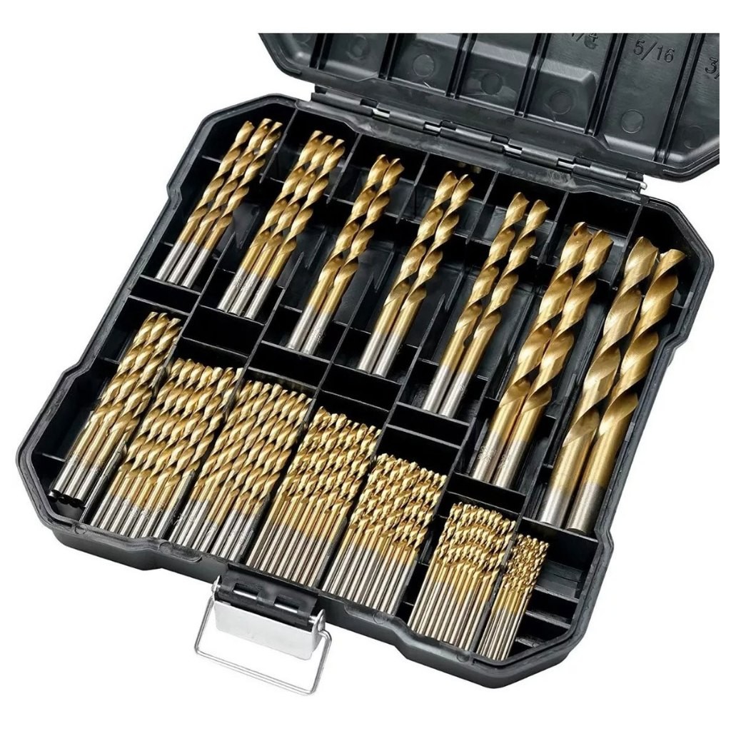 Kit de Brocas para Madeira e Metal - Jogo de 99 Peças com Adaptador, Ideal para Furadeira | jogo de broca em Oferta na Shopee