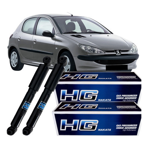 Par Amortecedor Nakata Traseiro Peugeot 206 1999 Á 2010 em Oferta na Shopee