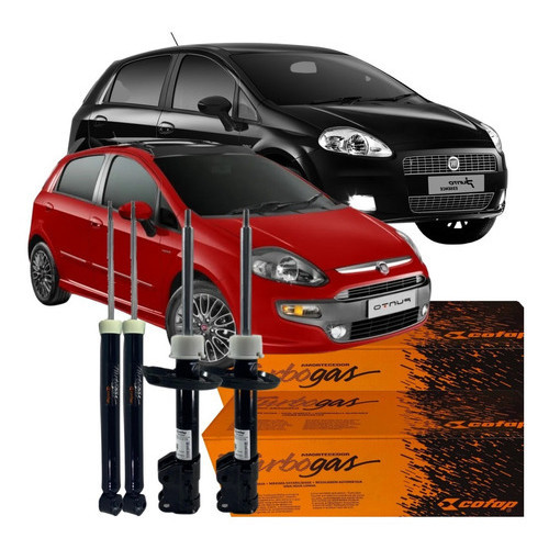 Kit 04 Amortecedor Dianteiro Traseiro Punto 1.6 16v 2007 Á 2017