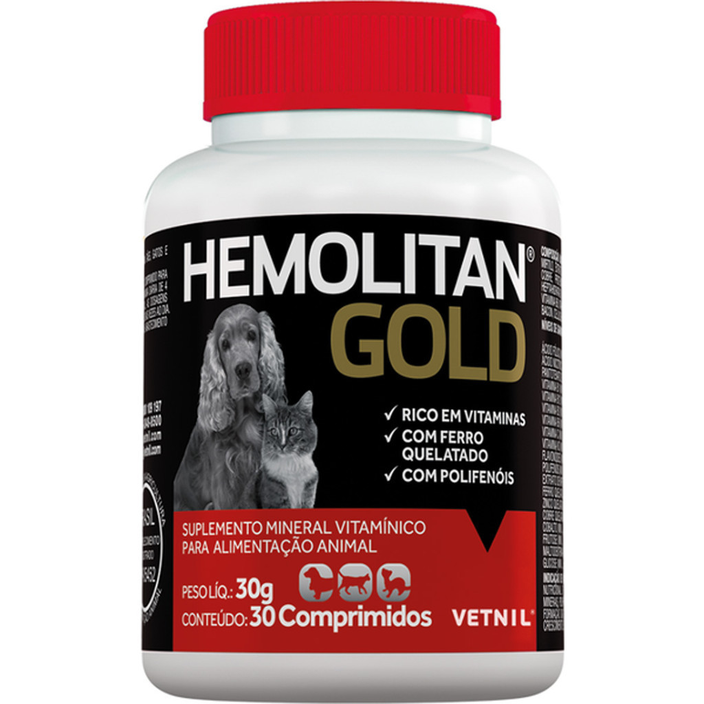 Hemolitan Gold com 30 Comprimidos - 30 g em Oferta na Shopee