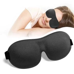 Máscara de dormir para homens e mulheres, estéreo 3d, algodão, tampa do olho, proteção ocular, viagens cuidados saúde