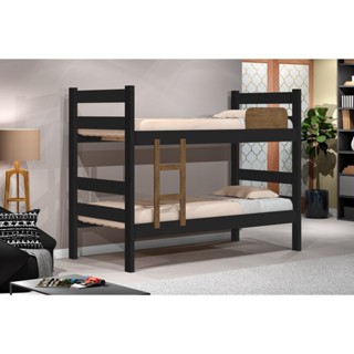 Beliche Solteiro em MDF 198cm x 92,5cm Prisma Preto/Jequitibá em Oferta na Shopee