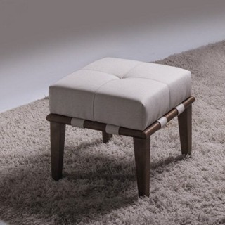 Puff Livia 45cm cor Bege Pés Imbuia em Oferta na Shopee