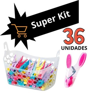 Kit 36 Prendedor de Roupa Emborrachado Pregador Resistente Moderno Cores Sortidas Não Marca 8cm em Oferta na Shopee